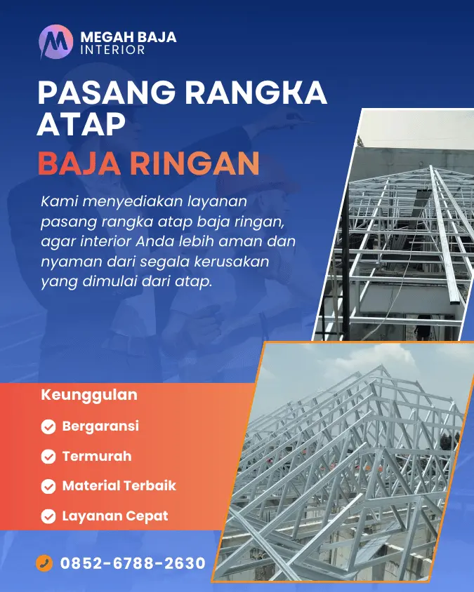 pasang rangka atap baja ringan